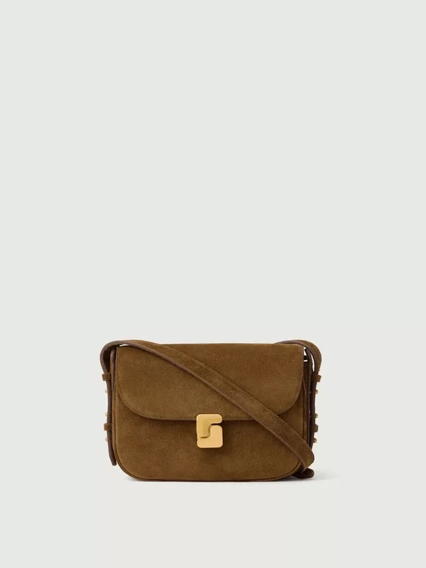 Sac Bellissima Mini caramel Sœur en croûte de cuir