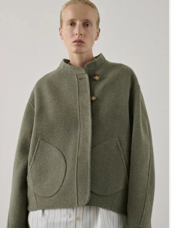 Manteau Windsor Vert / Gris