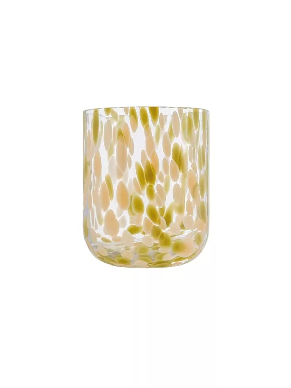 Verre gobelet moucheté kaki